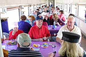 The Nevada Southern Railway dining car. photo courtesy Nevada Southern Railway