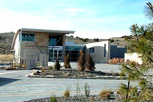 The impressive California Trail Interpretive Center between Elko and Carlin will open in 2010. photo by Gary Koy, BLM