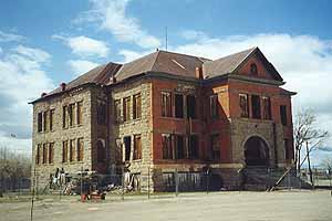 The old Goldfield High School may become a replica medieval cathedral if local anglophiles have their way. Made in Nevada marketplace