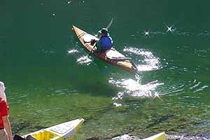 Kayaks on the Colorado River Kayaks on the Colorado River