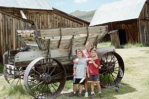 Mom, Connor and Davis visited the preserved town of Berlin at Berlin-Ichthyosaur State Park.