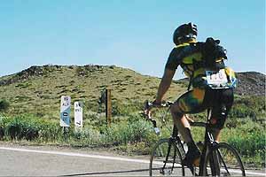 Maarten van der Meide pedalled 1000 miles across southern Nevada in March.