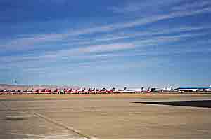 Parked Airliners at Mojave, California
