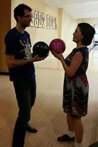 It turns out that a bowling alley is a great place to exchange ideas and information