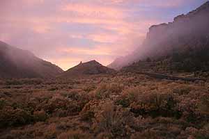 Sunset at Horsethief Gulch camground in Lincoln County. photo by Rebecca Sanchez