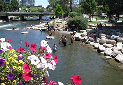 Truckee River Walk, downtown Reno Nevada