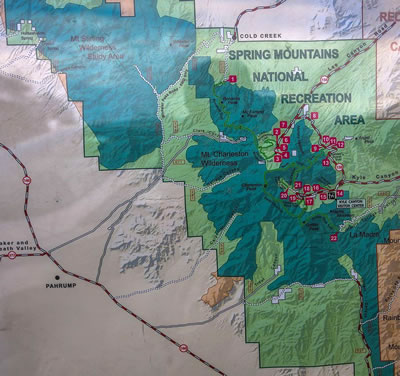 Spring Mountains National Recreation Area Map