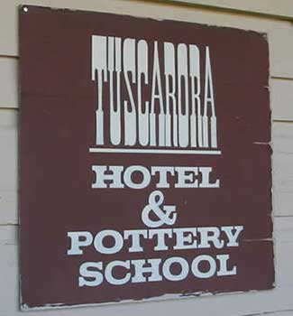 Tuscarora Nevada Pottery School sign