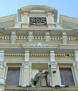 Un-Blindfolded Lady Justice, Storey County Courthouse, Virginia City NV