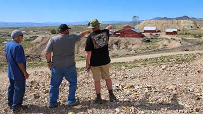 Visitors at the Tonopah Historic Mining Park